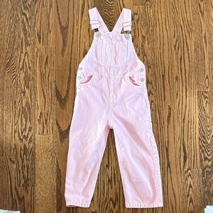 Zara Pink Denim Overalls